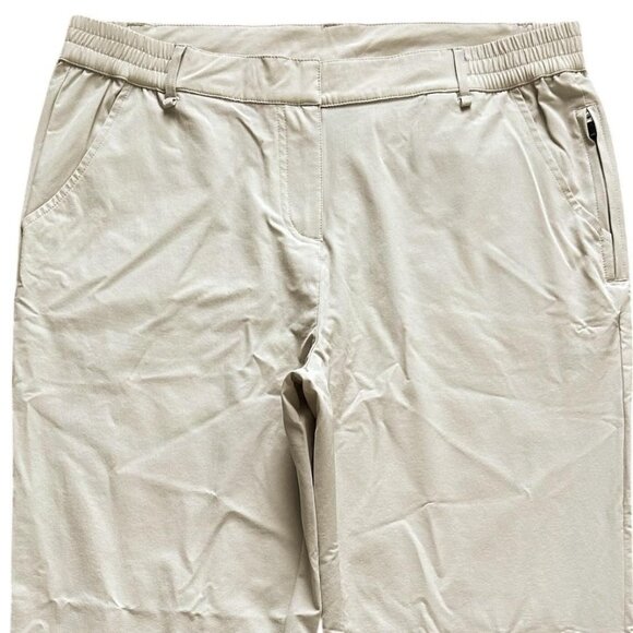 Hiverlay Pants Womens Large Khaki Golf Stretch Elastic Waist Performance Travel - Picture 4 of 11